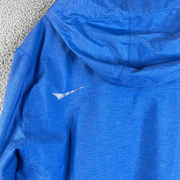 Paradox Full Zip Hooded Rain Jacket Mens XL Zip Pockets Lightweight Blue Coat - Picture 6 of 13